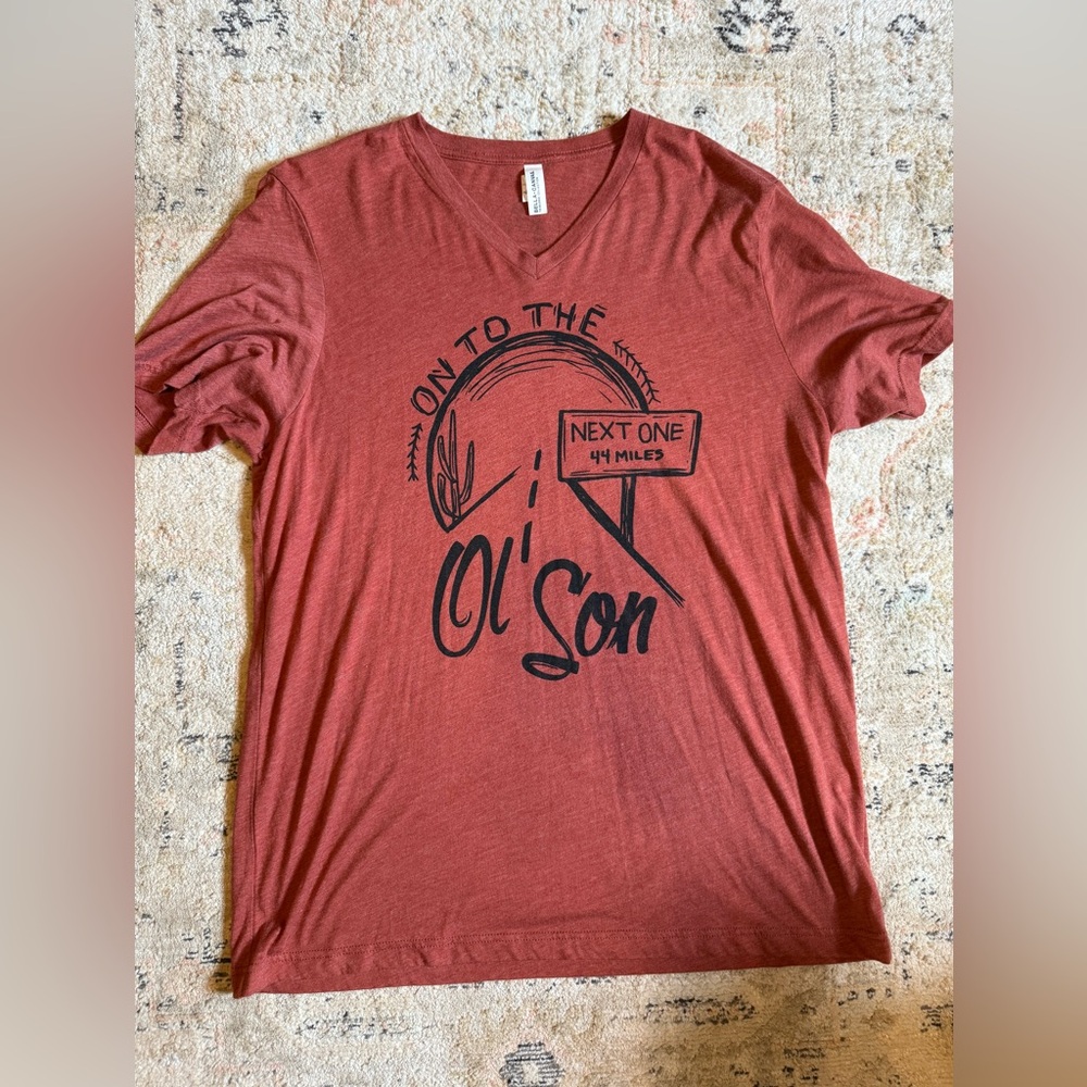 Onto The Next One Ol Son Bella Canvas V-Neck